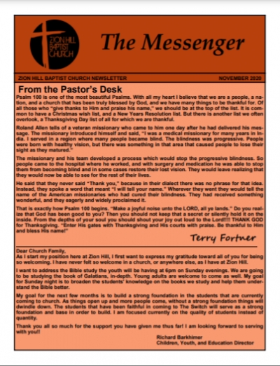 The Messenger Newsletter